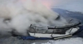 В Иркутской области на Байкале сгорел катер на воздушной подушке